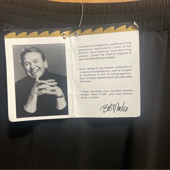 Bob Mackie Wearable Art Black Pants Elastic Waist Size Medium NWT - Picture 3 of 4